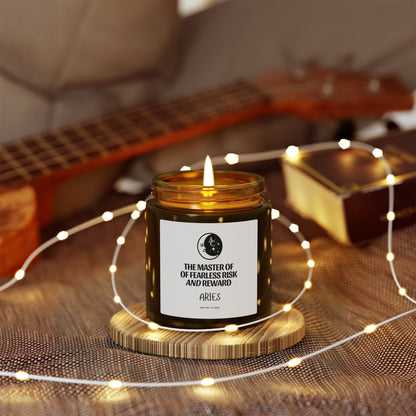 Aries Zodiac Sassy Candle, Smiling Crescent Moon, Funny Birthday Gift, Funny Candle, Anniversary Present, Personal Growth Candle, Protection and Healing Candle